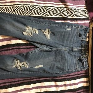 American eagle blue ripped jeans size 12 short